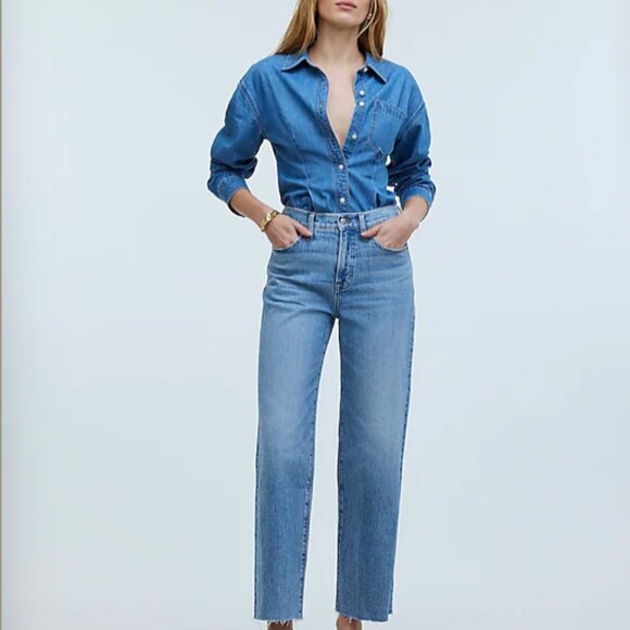 Madewell The Perfect Vintage Wide-Leg Crop Jean - Picture 2 of 9